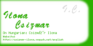 ilona csizmar business card